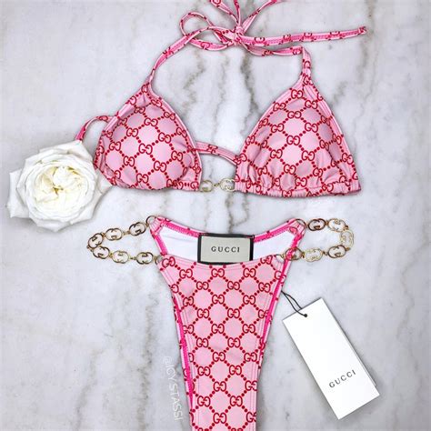 gucci bikini model|Gucci swimsuit pink.